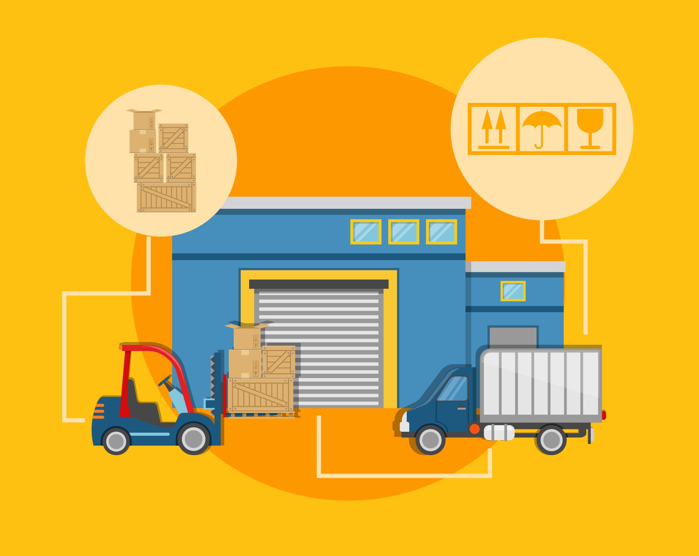 For steps of  goods production line concept design set vector illustration