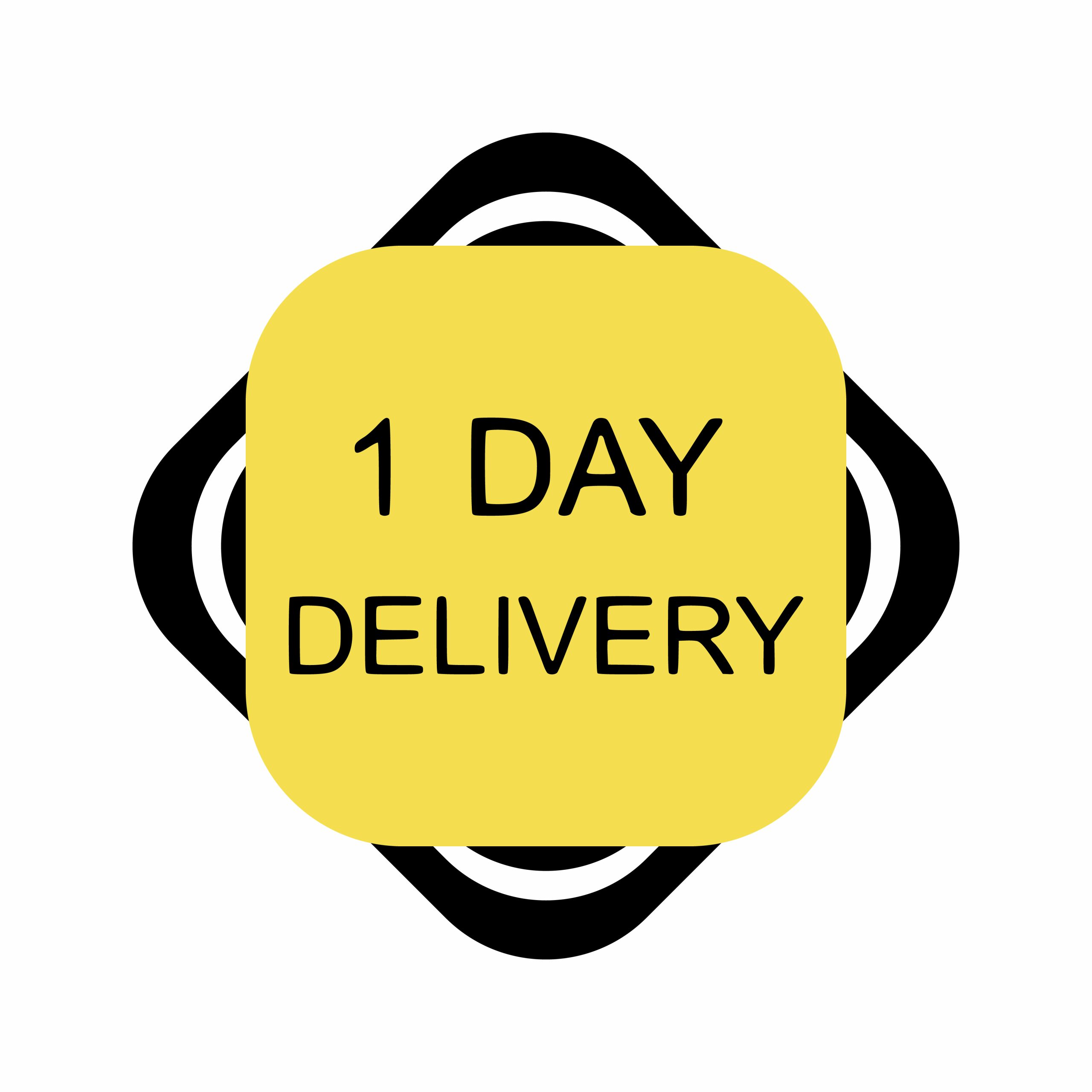 1 day delivery, design element, vector stickers